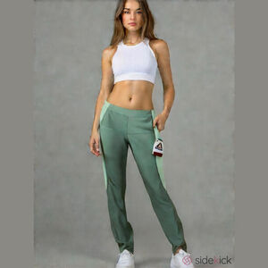 Reebok 7/8 High-Rise Leggings Size XS – Green Colourblock Athletic NWT